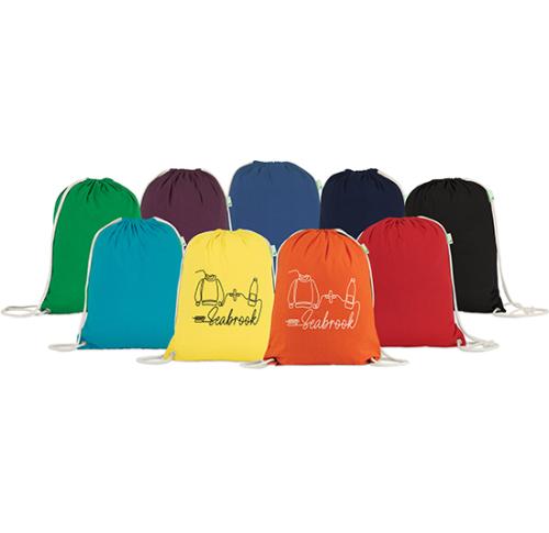 Seabrook 5oz (170gsm) Eco Recycled School Sport Drawstring Bag